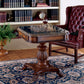HomeRoots Fossil Stone Game Table in Brown Finish