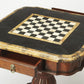 HomeRoots Fossil Stone Game Table in Brown Finish