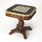 HomeRoots Fossil Stone Game Table in Brown Finish