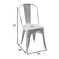 HomeRoots Four 33" Metal Side Chairs In Vintage White Finish