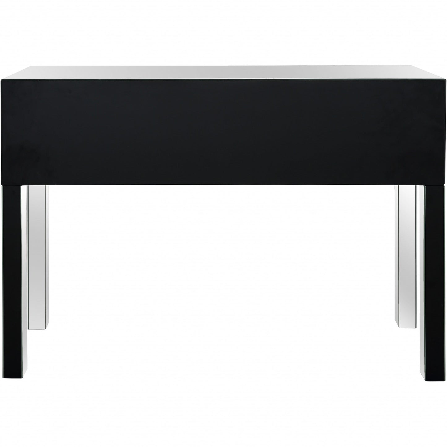 HomeRoots Four Drawer Console Table in Silver Finish