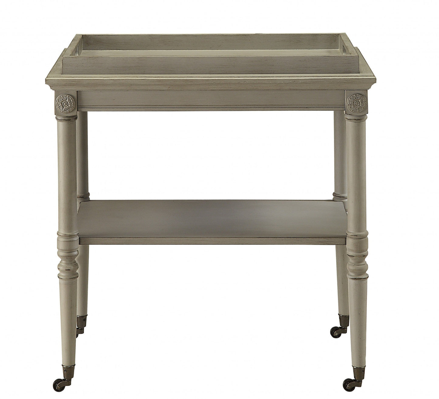 HomeRoots French Style Antique Slate Trolley Table