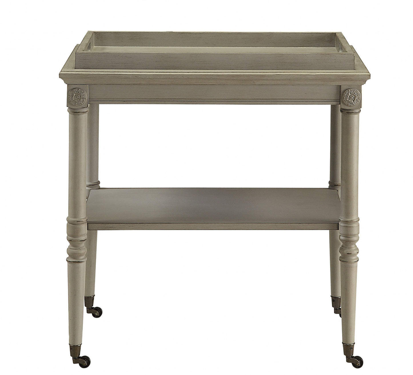 HomeRoots French Style Antique Slate Trolley Table