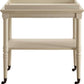 HomeRoots French Style Trolley Table in Antique White Finish