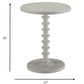 HomeRoots Fun White Wood Pedestal End Table