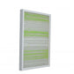 HomeRoots Fun White and Green Stripes Shadow Box Wall Art