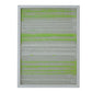 HomeRoots Fun White and Green Stripes Shadow Box Wall Art