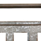 HomeRoots Galvanized Handcrafted Metal Wall Hanging Basket