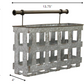 HomeRoots Galvanized Handcrafted Metal Wall Hanging Basket