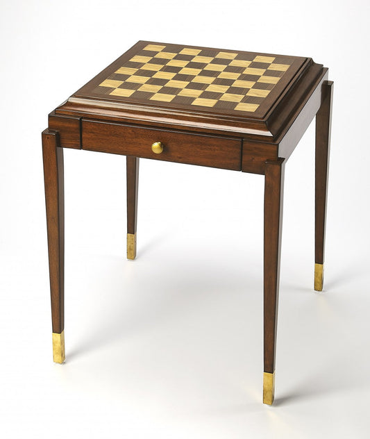 HomeRoots Game Table With Antique Cherry Finish