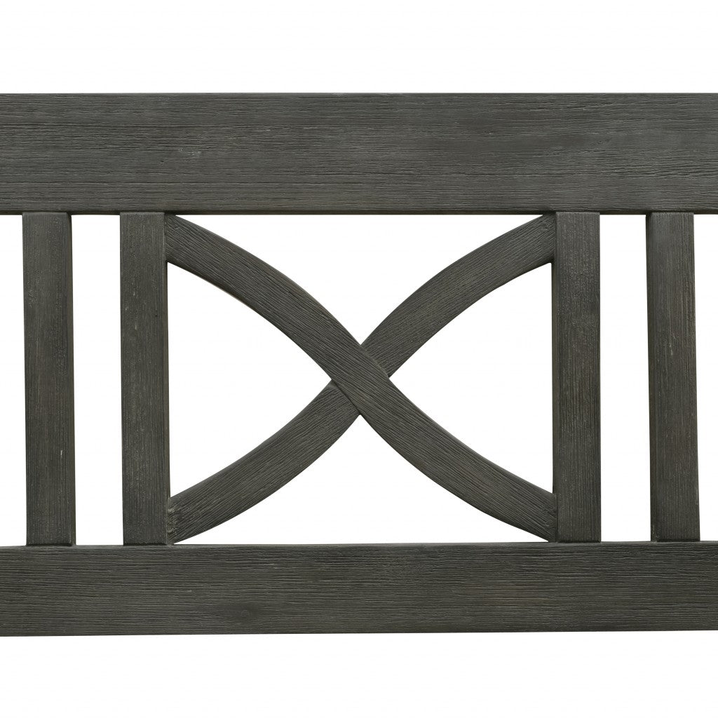 HomeRoots Garden Armchair With Distressed Grey Finish