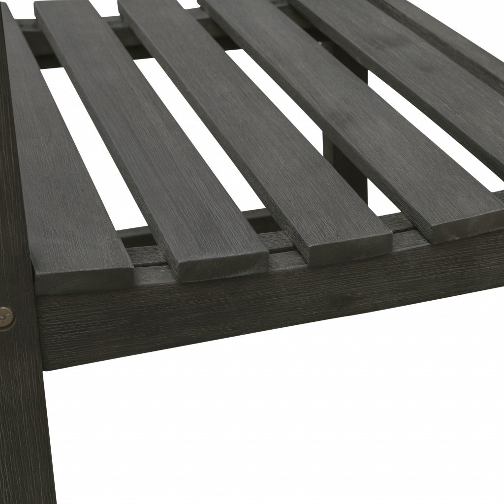HomeRoots Garden Armchair With Distressed Grey Finish