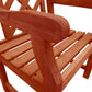 HomeRoots Garden Armchair in Brown Finish