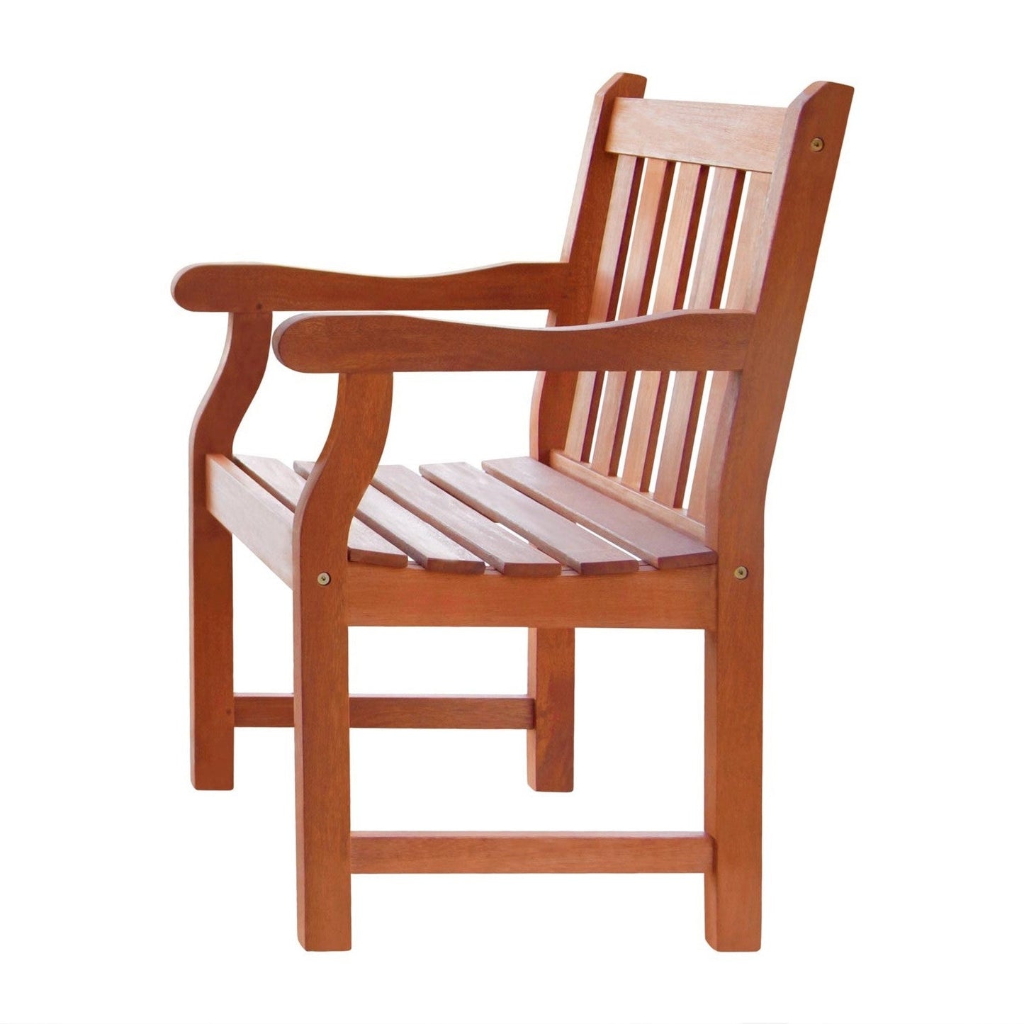 HomeRoots Garden Armchair in Brown Finish
