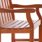 HomeRoots Garden Armchair in Brown Finish