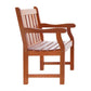 HomeRoots Garden Armchair in Brown Finish