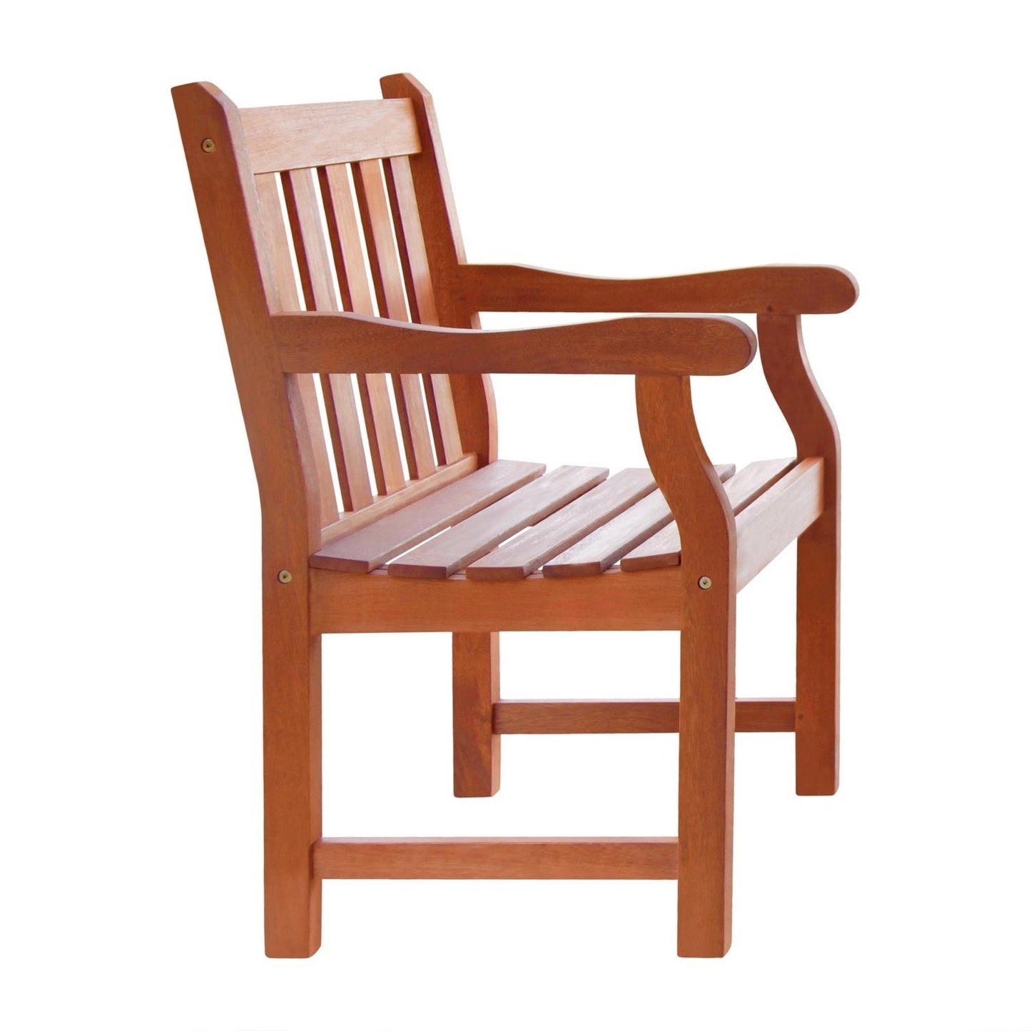 HomeRoots Garden Armchair in Brown Finish