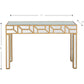 HomeRoots Geometric Console Table in Gold Finish