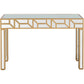 HomeRoots Geometric Console Table in Gold Finish