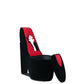 HomeRoots Glam Black and Red Contempo Lady Faux Suede High Heel Shoe Shaped Storage Chair