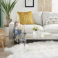 HomeRoots Glam Gold and Gold Accent Throw Pillow with Beaded Details