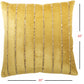 HomeRoots Glam Gold and Gold Accent Throw Pillow with Beaded Details