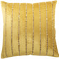 HomeRoots Glam Gold and Gold Accent Throw Pillow with Beaded Details