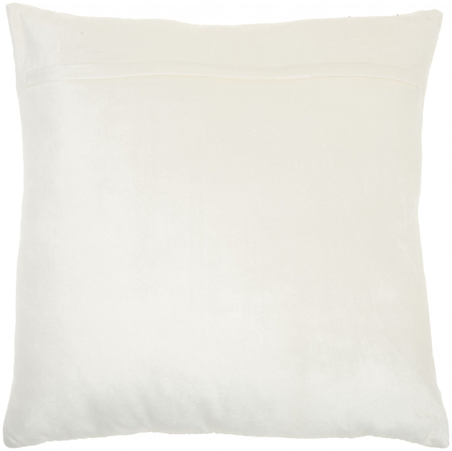 HomeRoots Glam Ivory and Gold Accent Throw Pillow with Beaded Details
