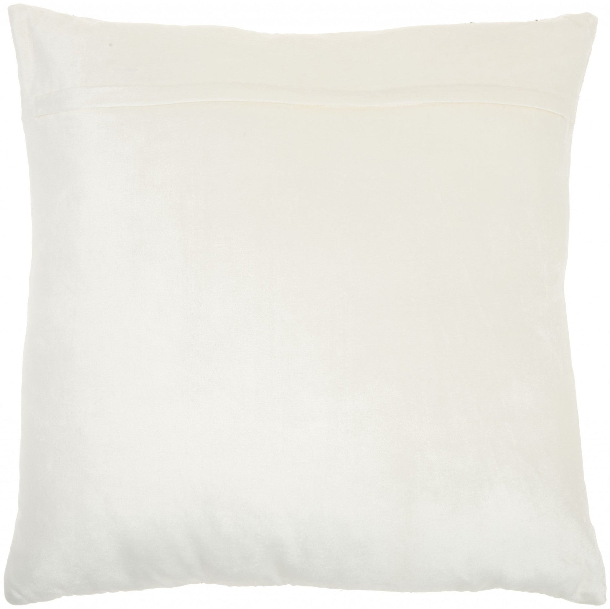 HomeRoots Glam Ivory and Gold Accent Throw Pillow with Beaded Details