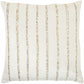 HomeRoots Glam Ivory and Gold Accent Throw Pillow with Beaded Details