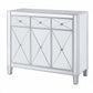 HomeRoots Glamorous Mirrored Bling Three Door Accent Cabinet