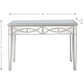HomeRoots Glass Mirror Console Table With Silver Finish