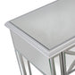 HomeRoots Glass Mirror Console Table With Silver Finish