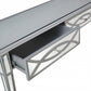 HomeRoots Glass Mirror Console Table With Silver Finish
