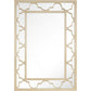 HomeRoots Glass Mirror and Console Table in Champagne Finish