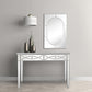 HomeRoots Glass Mirror and Console Table in Silver Finish