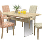 HomeRoots Glass Panel and Light Oak Dining Table