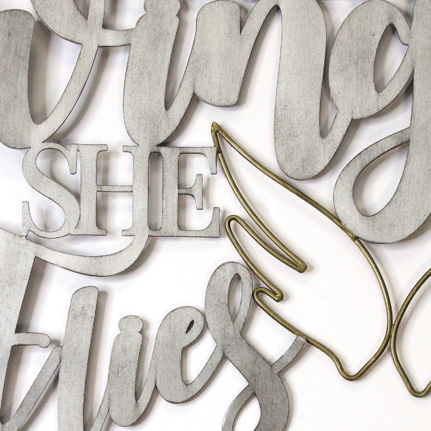 HomeRoots Gold Brave Wings Metal Wall Decor