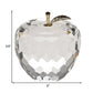 HomeRoots Gold Crystal Faceted Apple Paperweight with Gold Leaf