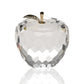 HomeRoots Gold Crystal Faceted Apple Paperweight with Gold Leaf