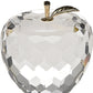 HomeRoots Gold Crystal Faceted Apple Paperweight with Gold Leaf