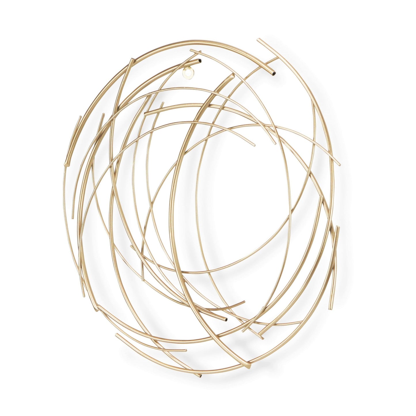 HomeRoots Gold Metal Abstract Round hanging Wall Art Decor