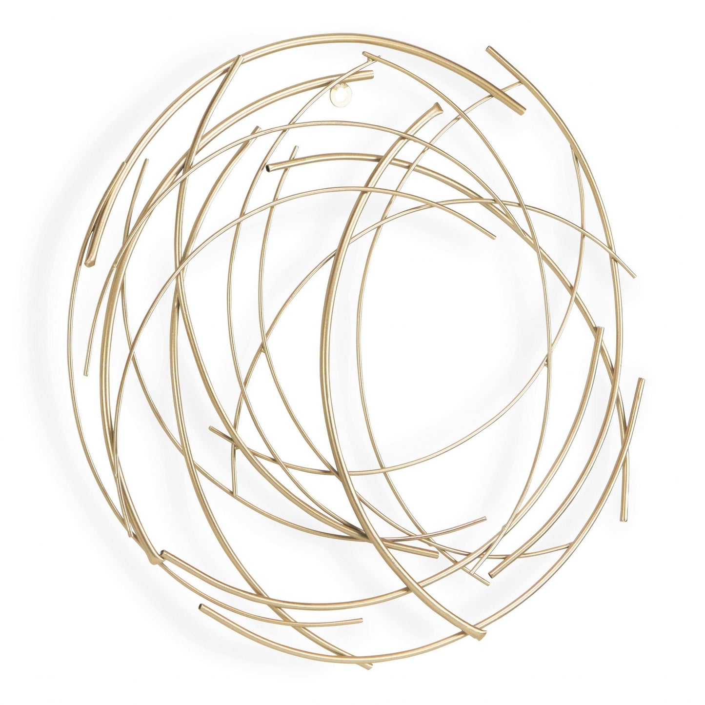 HomeRoots Gold Metal Abstract Round hanging Wall Art Decor