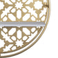 HomeRoots Gold Metal Moraccan Design Wall Shelves