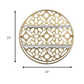 HomeRoots Gold Metal Moraccan Design Wall Shelves
