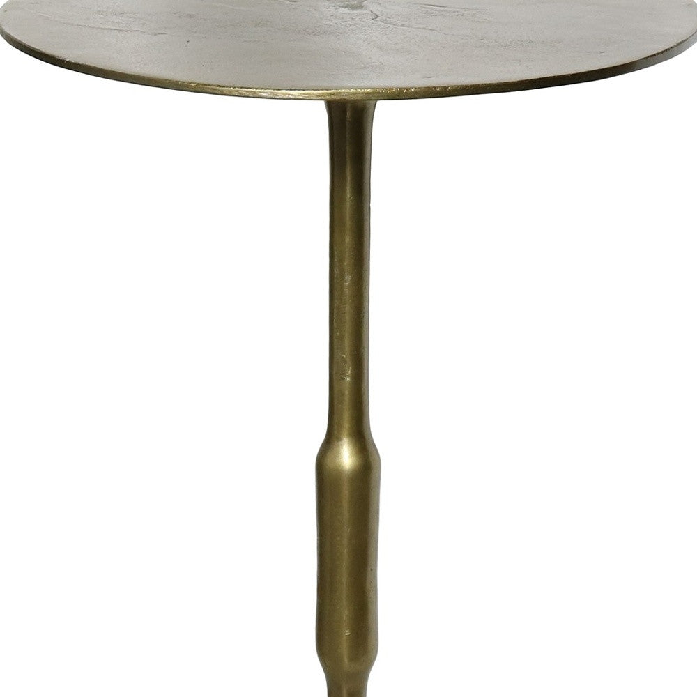 HomeRoots Gold Metal Side Table