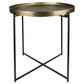 HomeRoots Gold Metal Tray Top Table