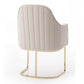 HomeRoots Gold Modern Dining Chair in Gray Finish