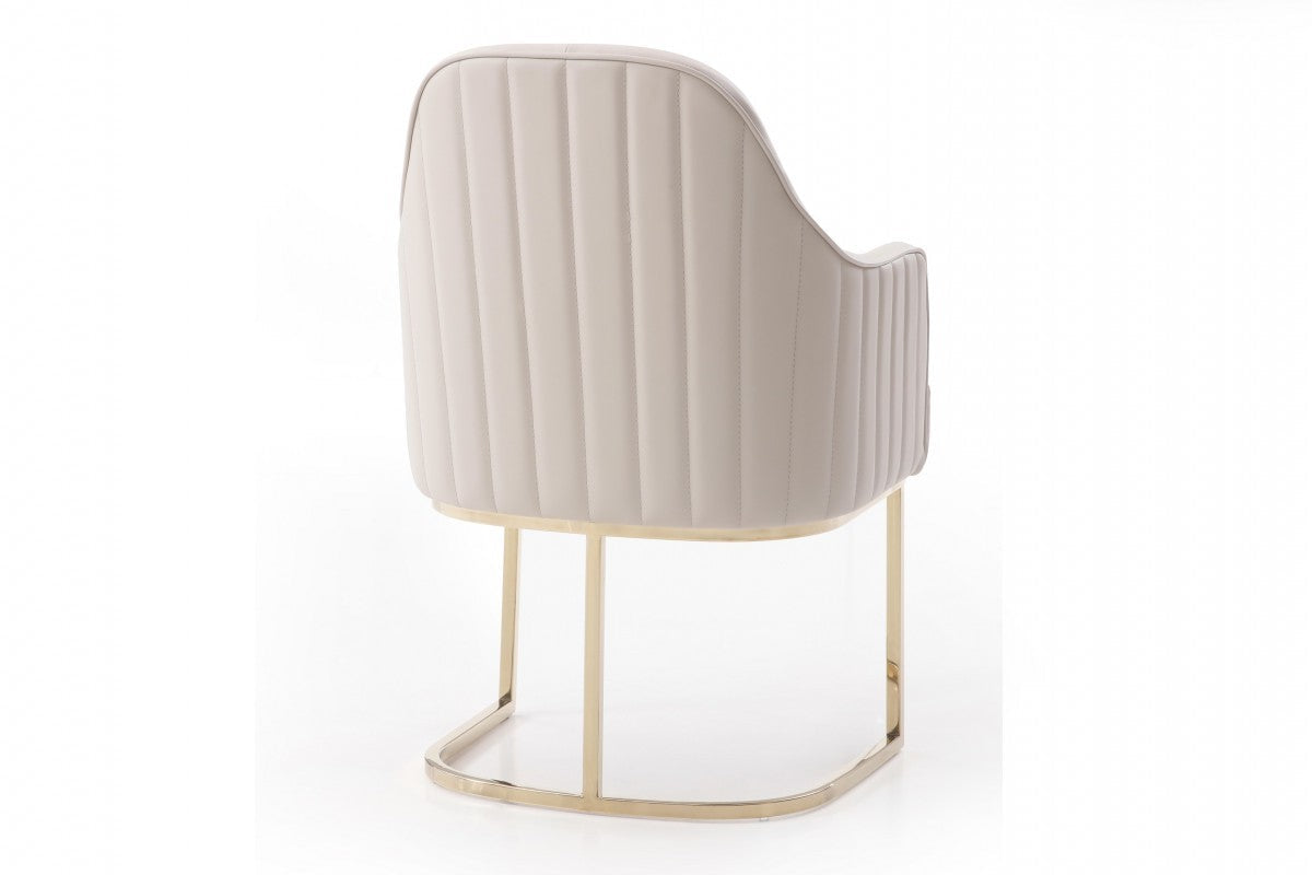 HomeRoots Gold Modern Dining Chair in Gray Finish