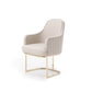 HomeRoots Gold Modern Dining Chair in Gray Finish